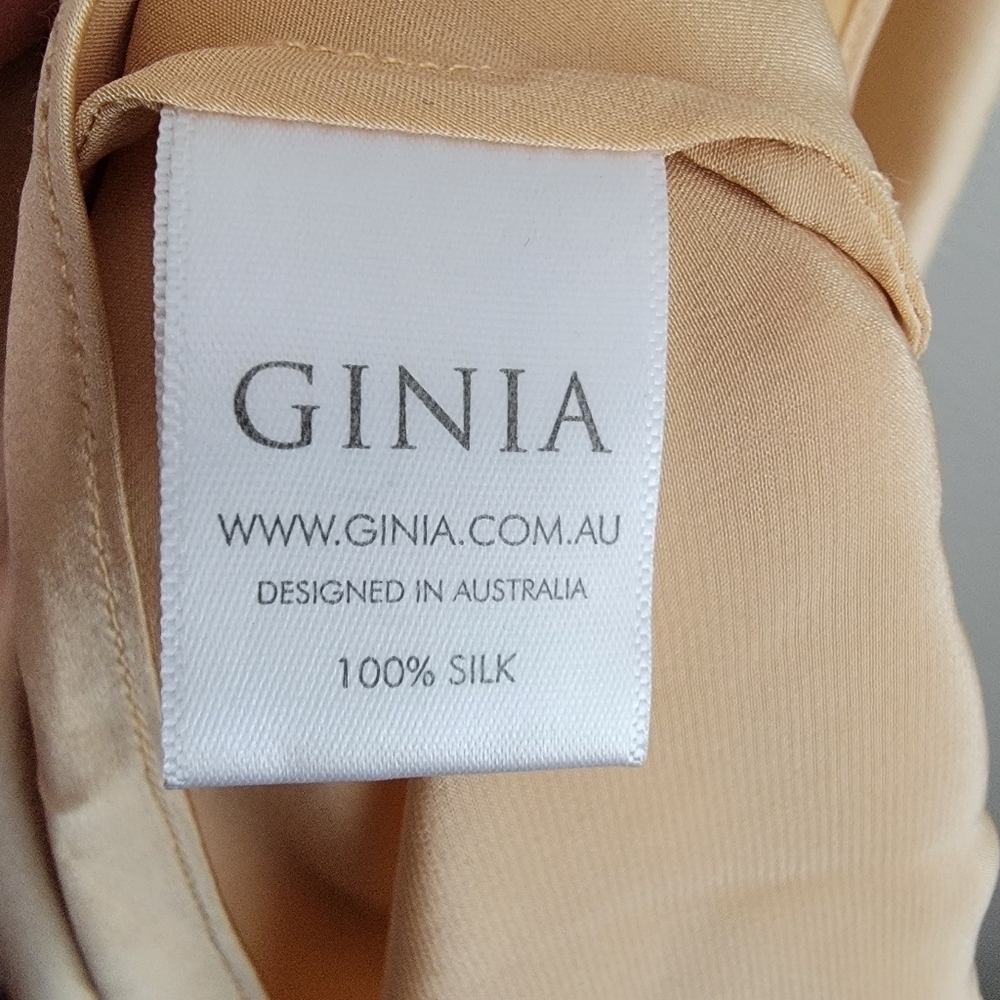 Ginia Silk Slip Dress In Mimosa Size Au10 Nwt — image 6 of 8